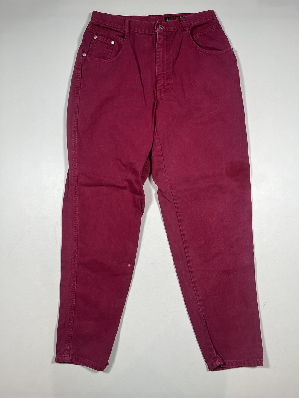 Vintage Cactus Jeans Womens 12 Red High Rise Tapered Mom 100% Cotton Denim 90s